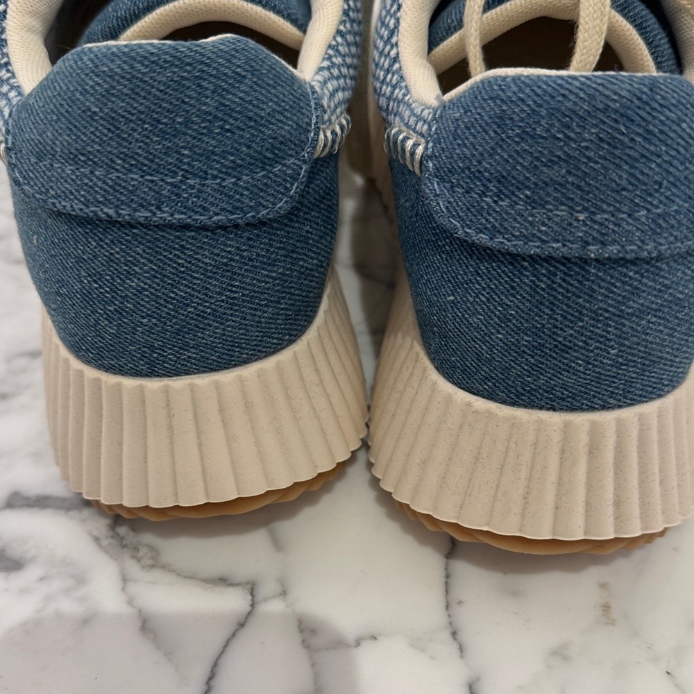 Dolce Vita Blue and Cream Kids Sneakers - Picture 3 of 5